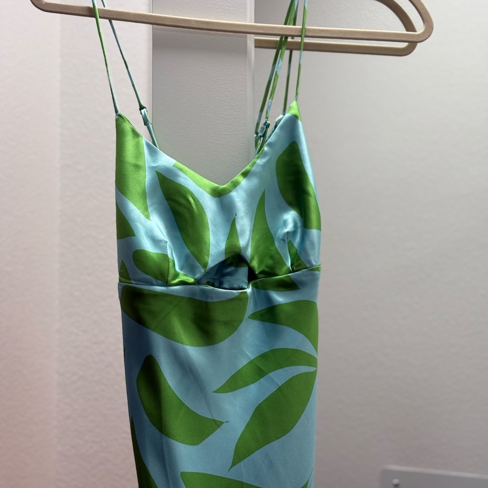 House of Harlow 1960 Green and Blue Midi Dress